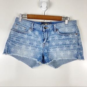 Lucky Brand Star Print Riley Cutoff Shorts Sz 6